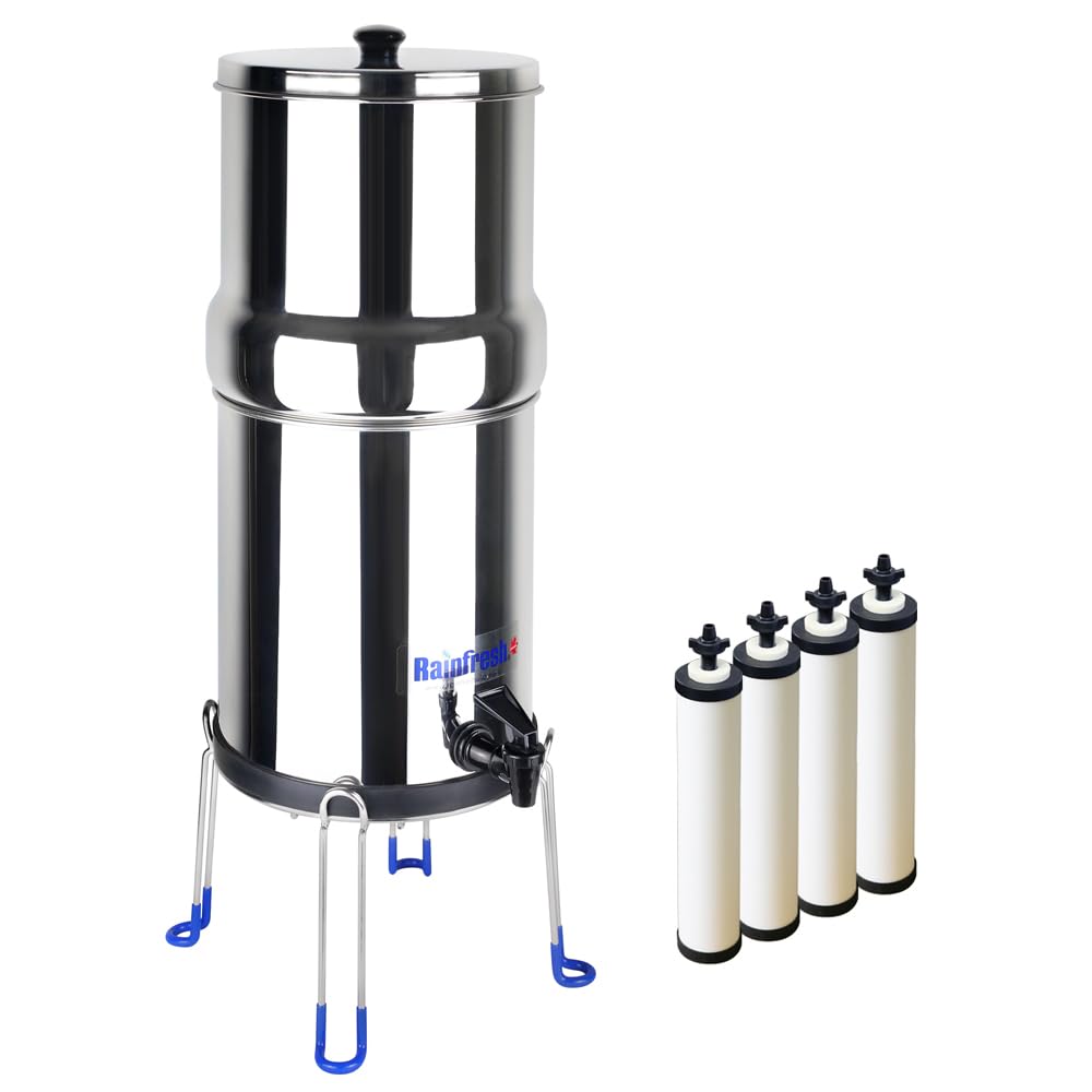 RAINFRESH Gravity Water Filtration System with Ceramic Cartridges